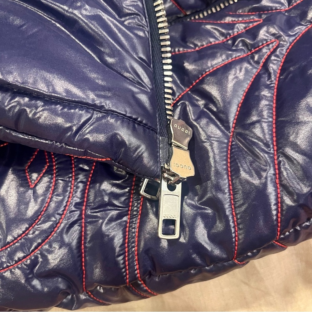$4300 Gucci X Adidas Embroidered GG Logo Puffer Jacket - Picture 7 of 14